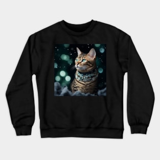 Jewelled Bengal Cat Crewneck Sweatshirt